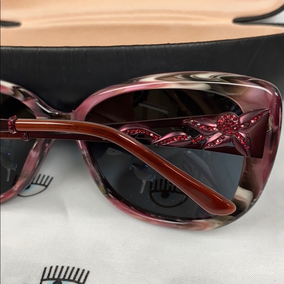 Judith Lieber Stunning Pink Red Crystal Sunglasses main image 8
